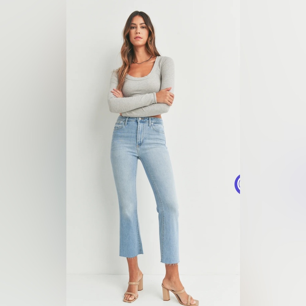 Just Black Denim: The Cropped Demi Flare